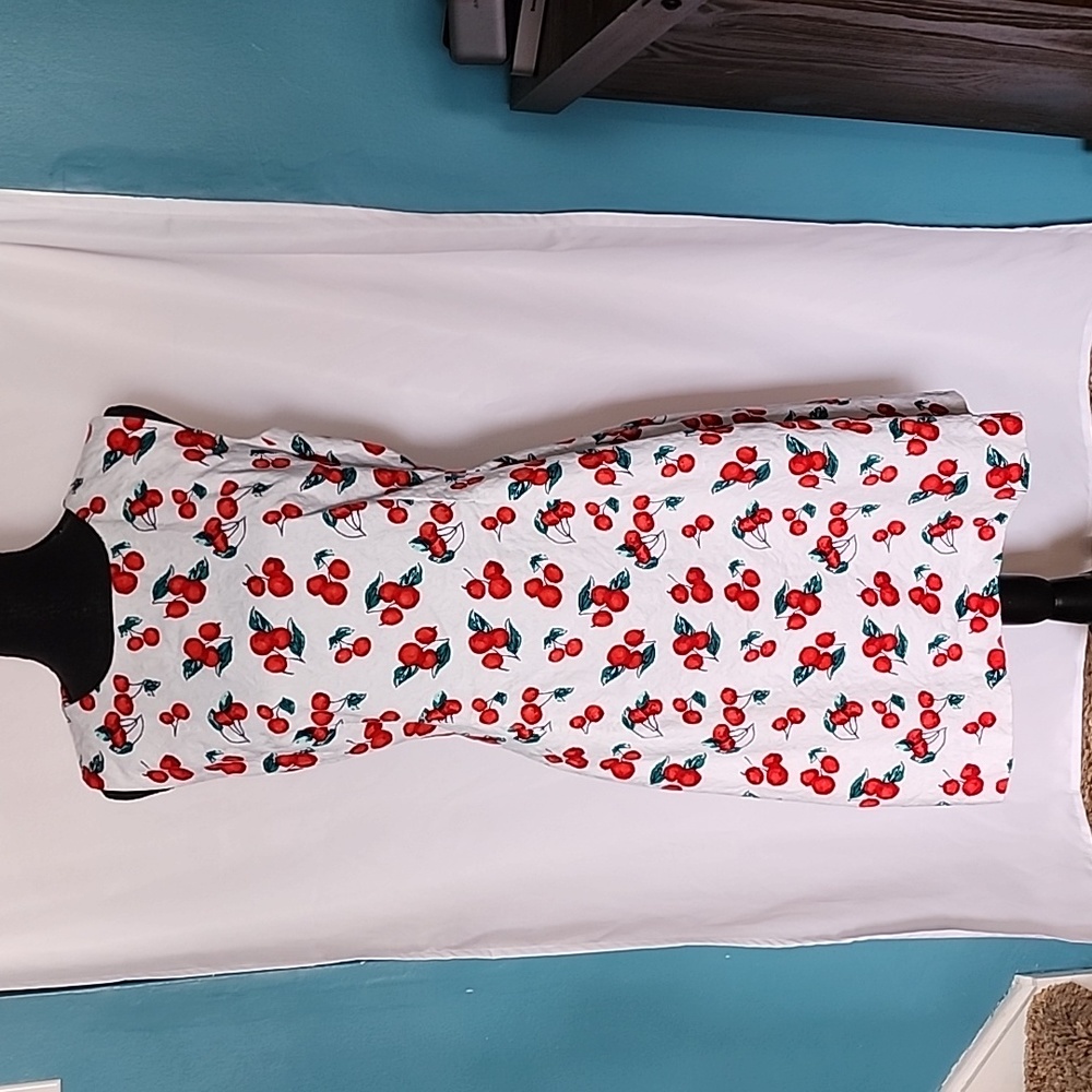 Eva Mendes Cherry Print Jacquard Dress